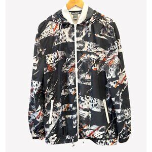 We Are Handsome Women's Graphic Abstract Print Windbreaker Jacket Hooded Zip Up